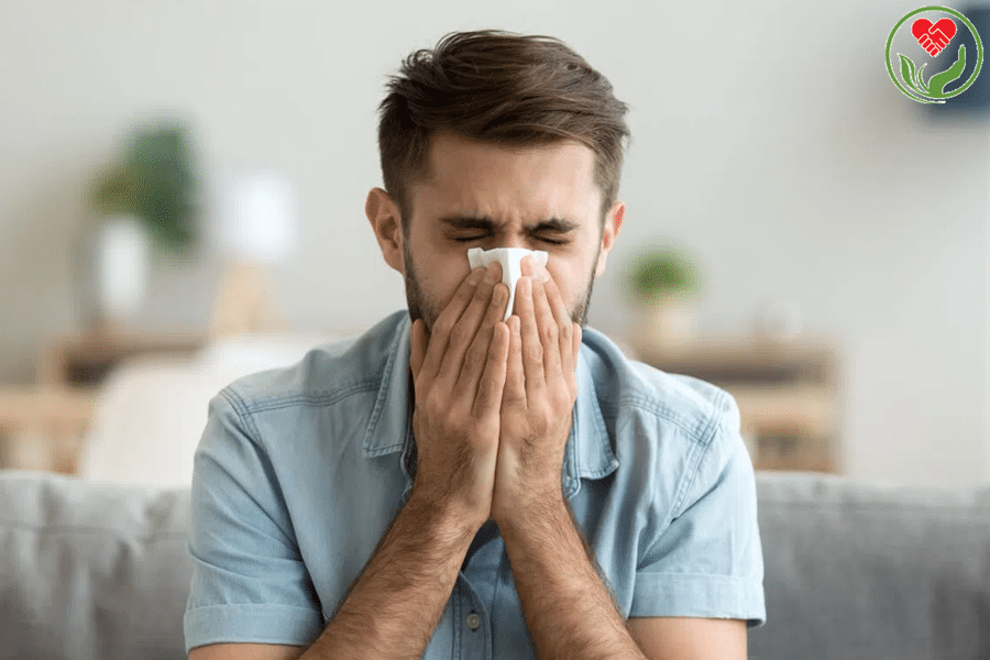 xổ mũi là triệu chứng của bệnh viêm mũi dị ứng