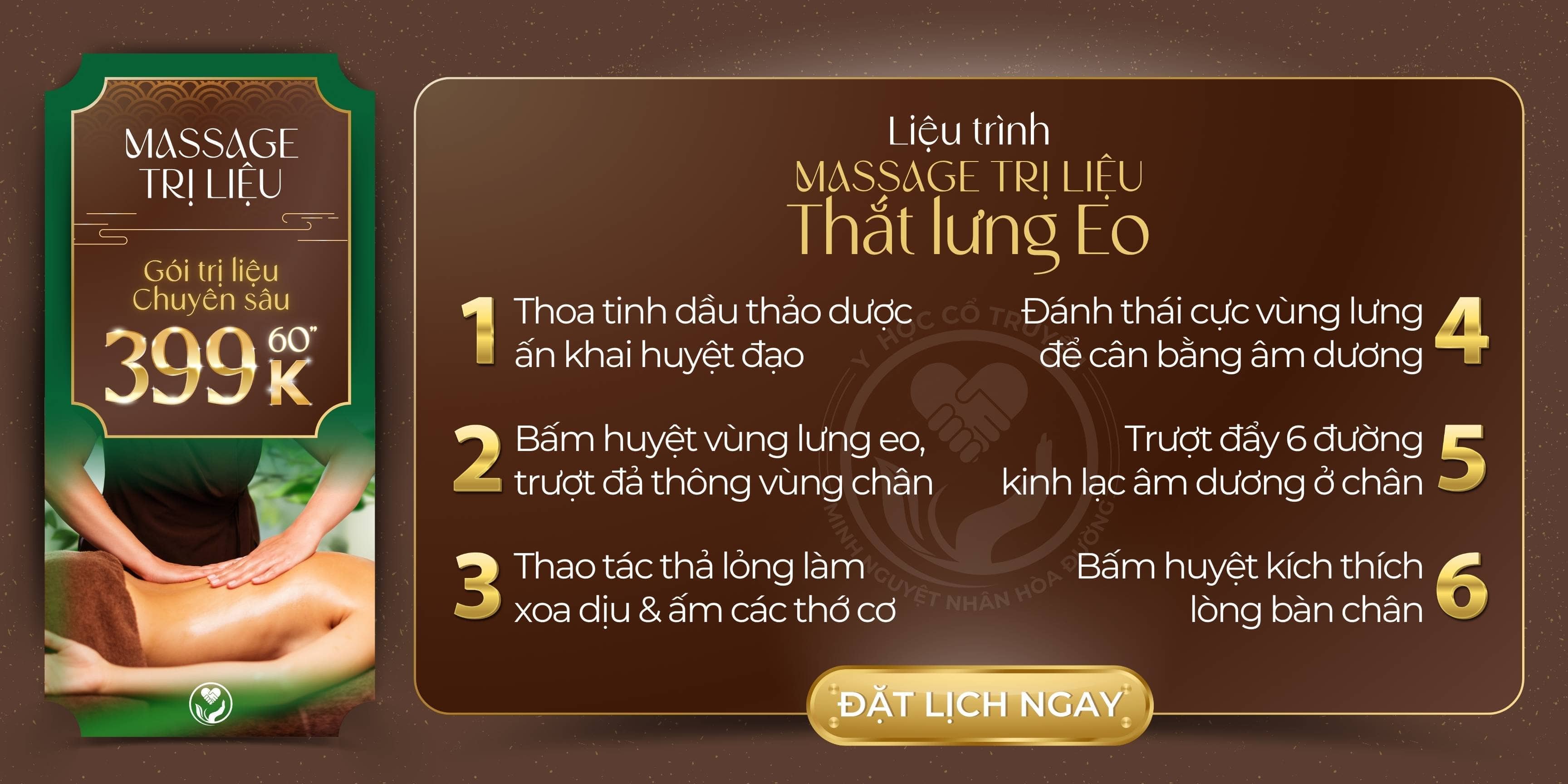 Liệu trình Massage Trị liệu Lưng eo