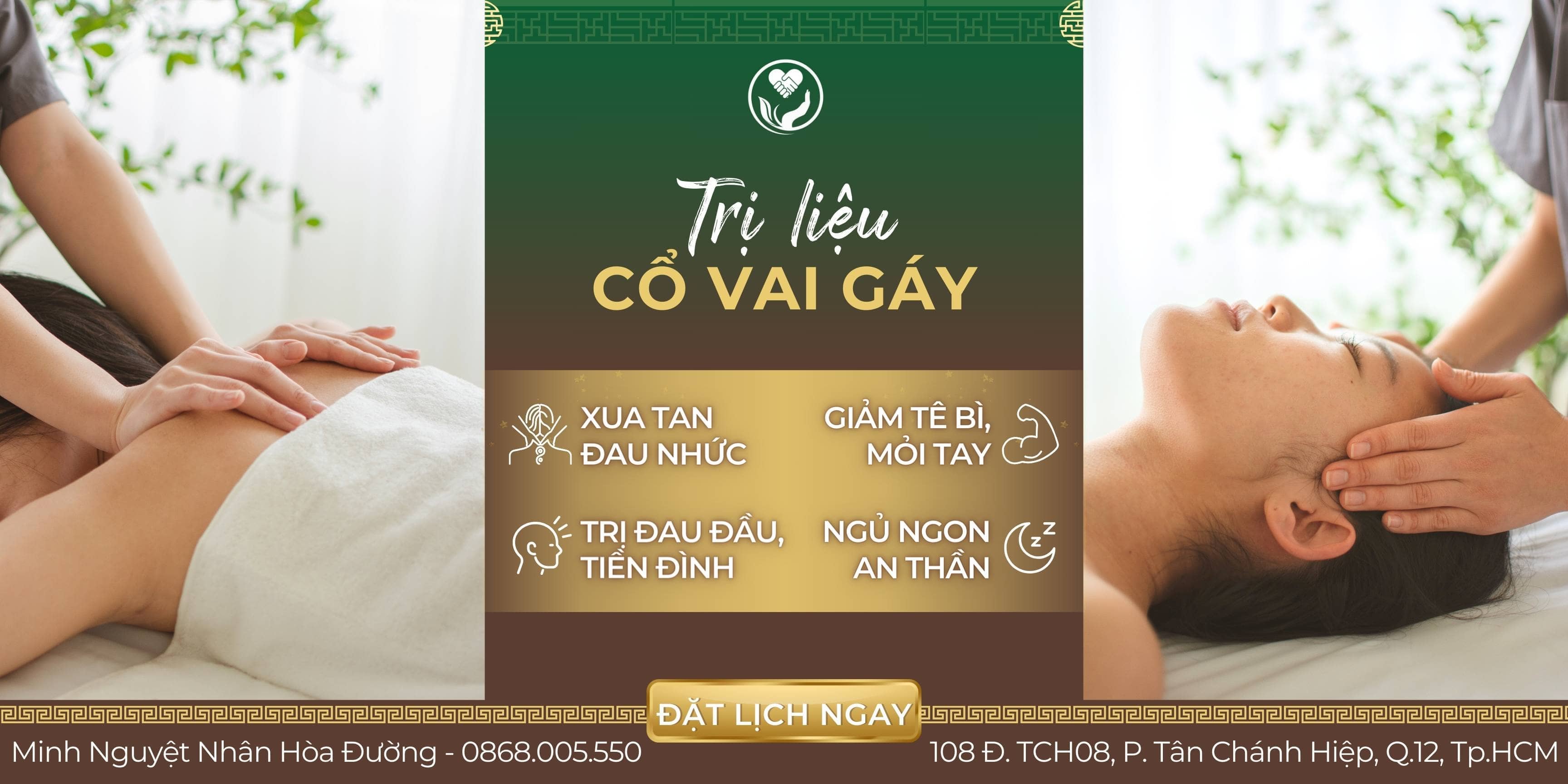 Massage Trị liệu Dưỡng sinh Đông y Cổ Vai Gáy tại Minh Nguyệt